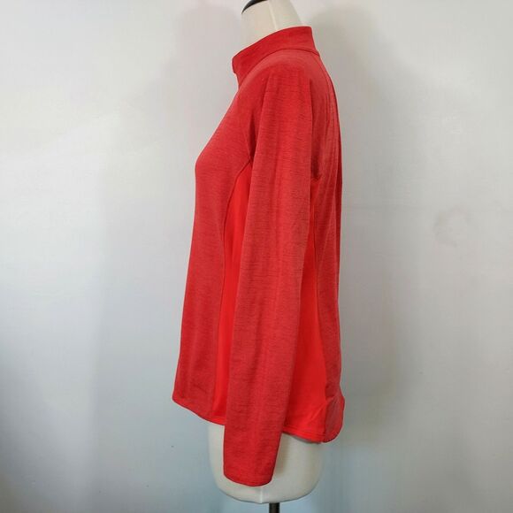 Reebok Womens XL Performance Running Shirt Athleisure Speedwick Thumb Holes Red - Picture 5 of 13